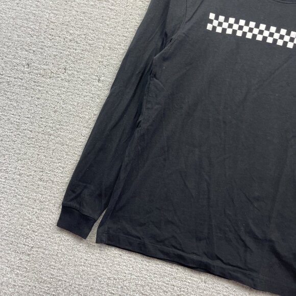 Y2K Vans Off The Wall Checkerboard Long Sleeve Black / White Women XS Skatercore - Picture 3 of 14